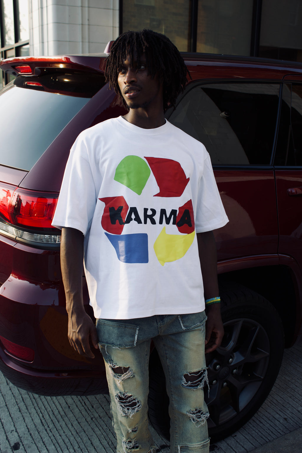 "KARMA" colorful shirt