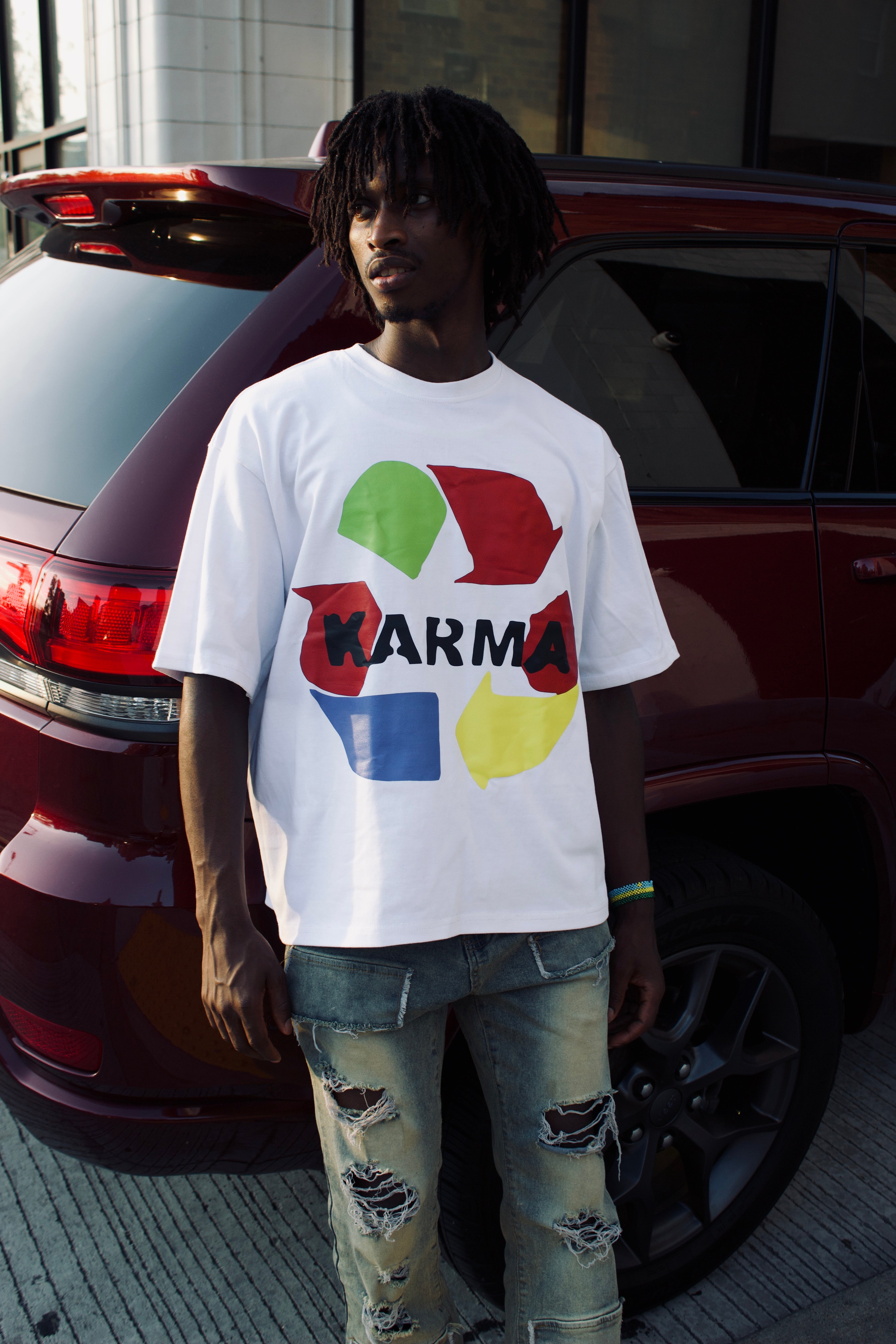"KARMA" colorful shirt
